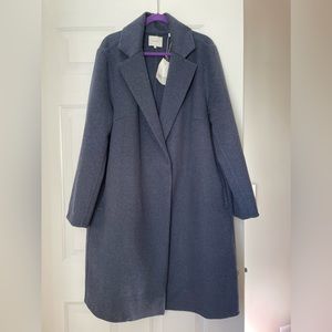NWT Vince Women’s Wool blend Coat Heather Iris Blue color Size: XXL